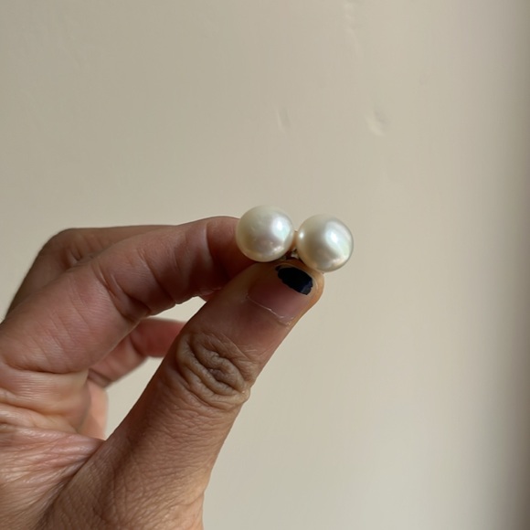 Pearl earring studs Costume Jewelry classic hollywood wedding bridal Halloween - Picture 16 of 17